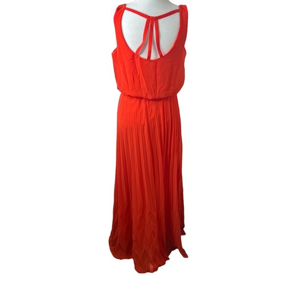 BISOU BISOU Coral Orange Maxi Special Occasion Bridesmaid Formal Prom Dress, 4 - Picture 3 of 9